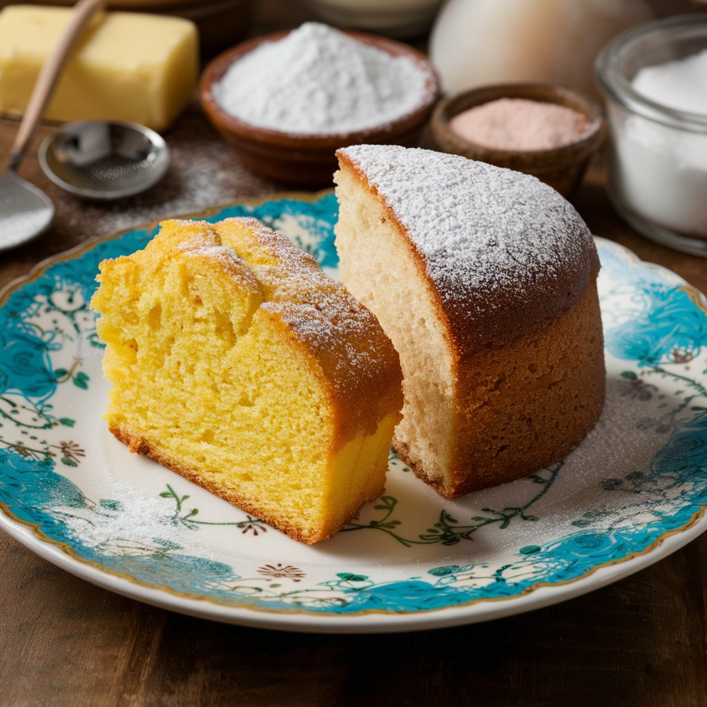 Difference between butter cake and pound cake