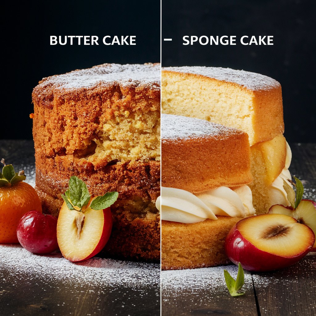 Butter Cake vs Sponge Cake