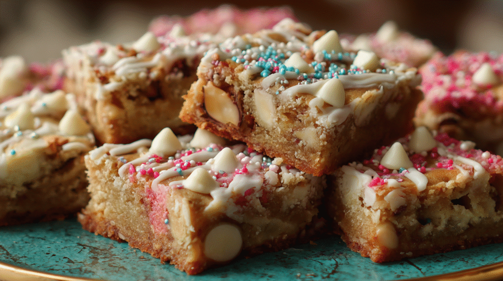 blondie and brookie variations with creative toppings