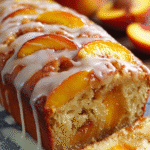 Irresistible summer peach cake with glaze