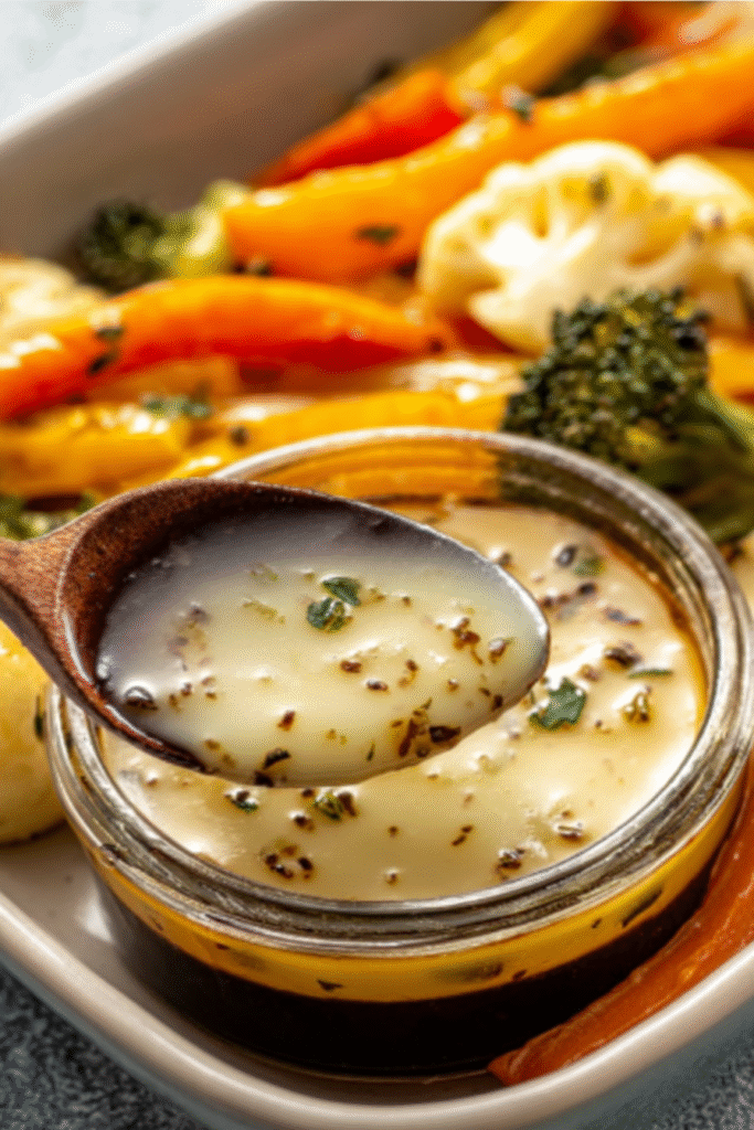 Quick Kitchen Sauce with roasted vegetables