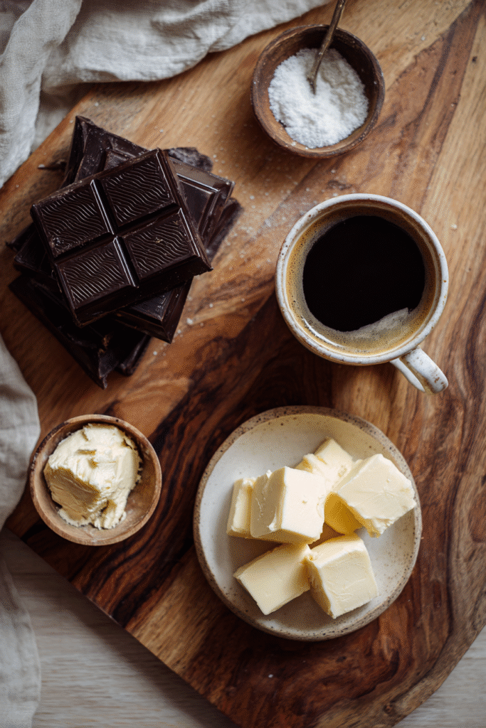 Dark chocolate ganache tart ingredients