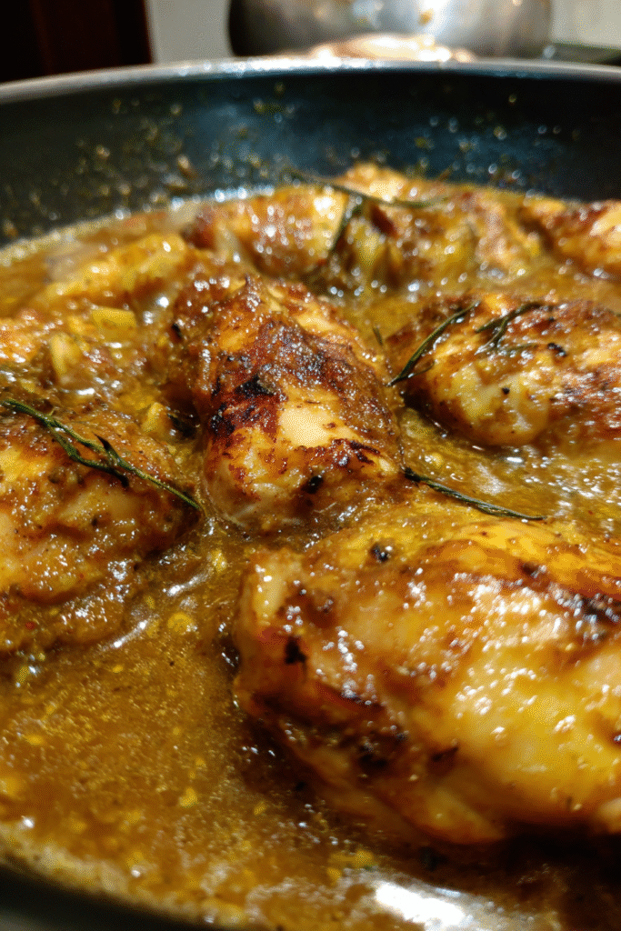 Chicken Korma cooking process with onion-nut paste