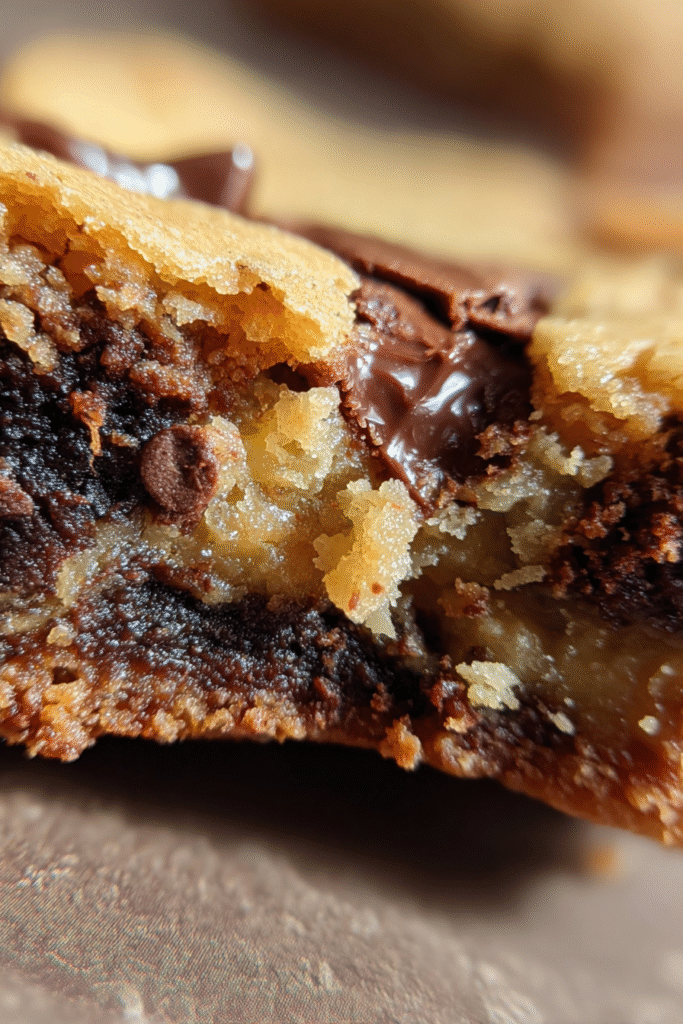 Close-up showing texture difference between blondie and brookie