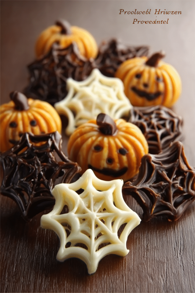 Halloween Fest Dessert Table with Pretzel Webs