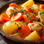 Slow Cooker Chicken Stew Recipe with tender chicken and vegetables