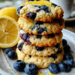 Blueberry Lemon Cookies with lemon zest and blueberries