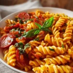 Delicious one-pot pasta dish with fresh ingredients and herbs
