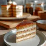 A layered Vanilla & Speculoos Crêpe Cake showcasing delicate crêpes and rich flavors.