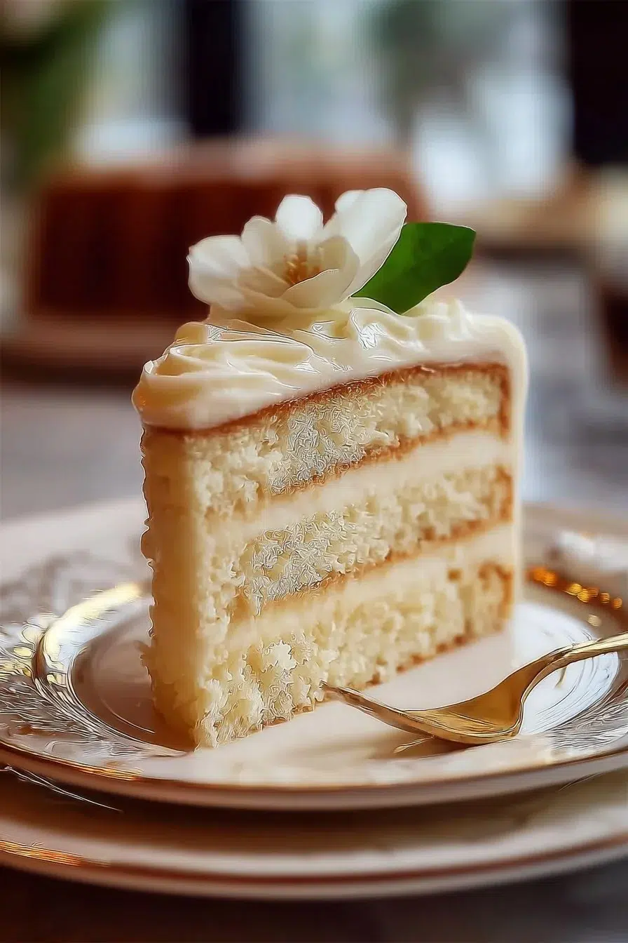 Elegant White Almond Wedding Cake for a perfect wedding celebration