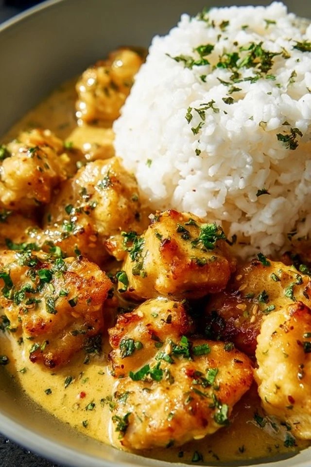 Honey Mustard Chicken with Rice
