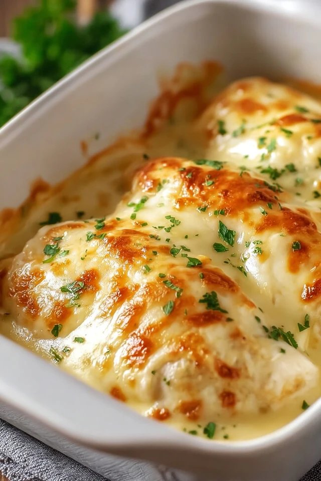 Smothered Cheesy Sour Cream Chicken