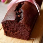 Freshly baked chocolate banana bread with chocolate chips