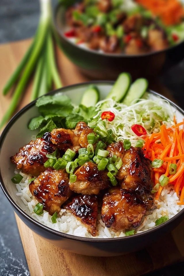 Sweet Chili Chicken Rice Bowls