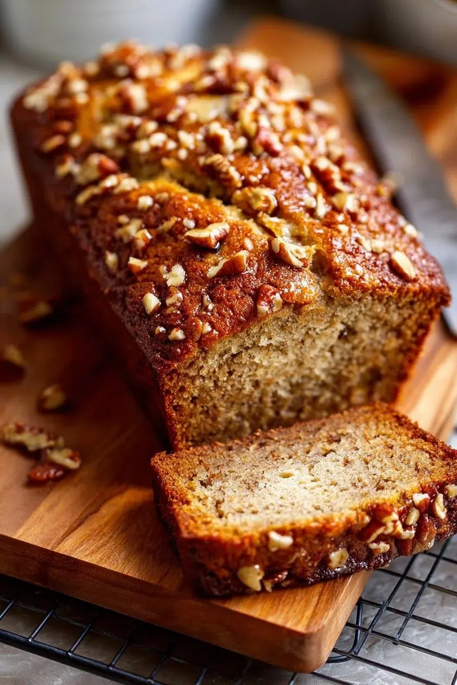 Delicious banana bread recipe by Ina Garten, showcasing a moist and flavorful loaf.