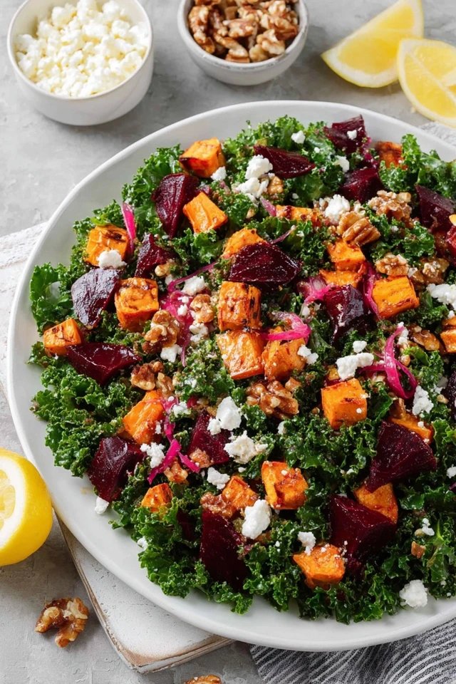Roasted Sweet Potato & Beetroot Salad