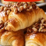 Pecan Pie Crescent Rolls featuring a flaky pastry filled with pecan pie filling