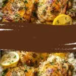 Slow Cooker Lemon Herb Chicken served with fluffy rice in a bowl