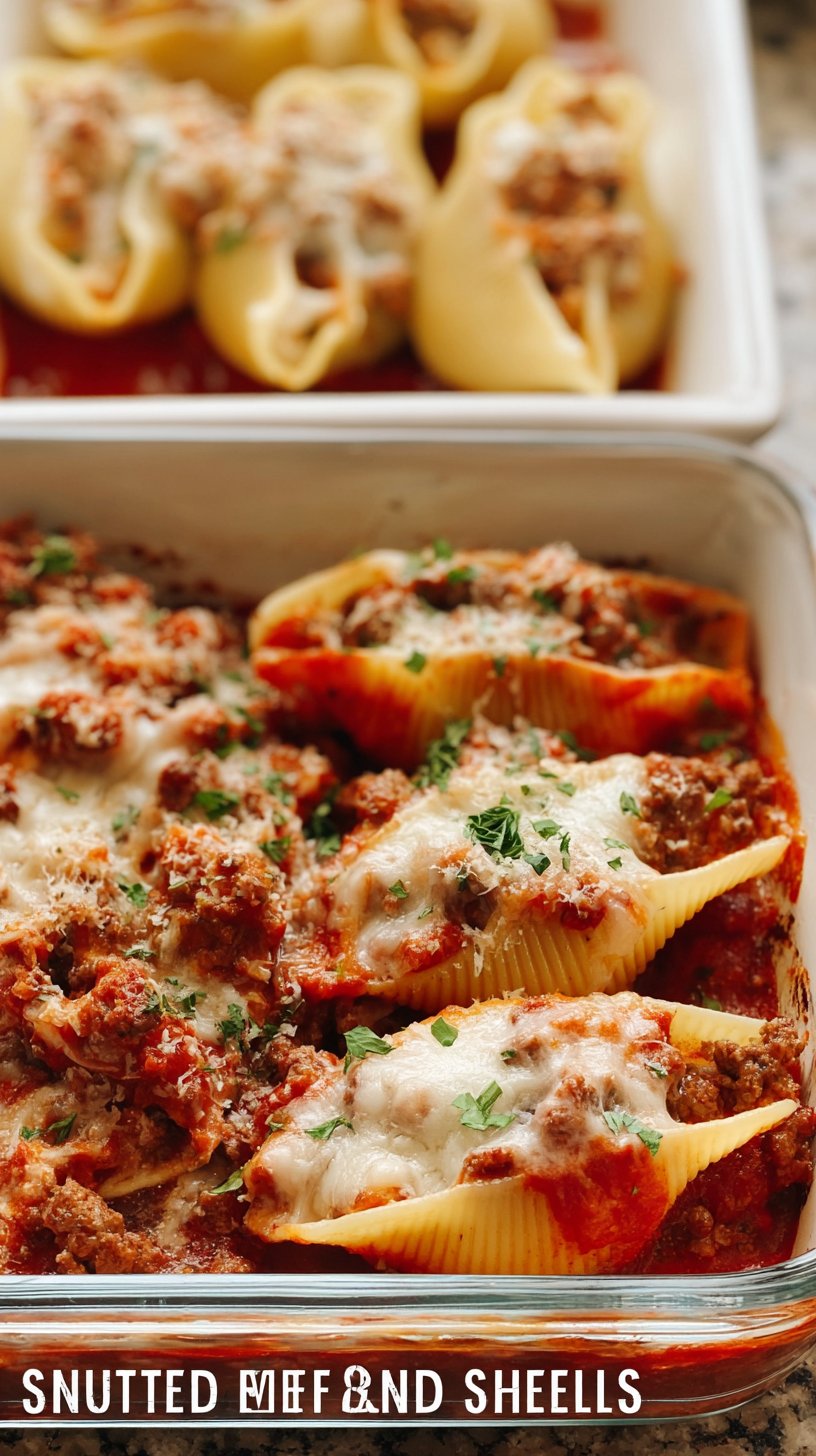 Stuffed Shells with Ground Beef