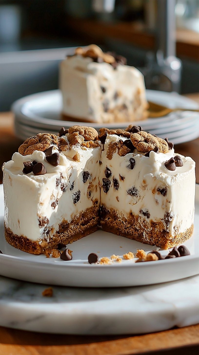 Chocolate Chip Cookie Ice Cream Cake