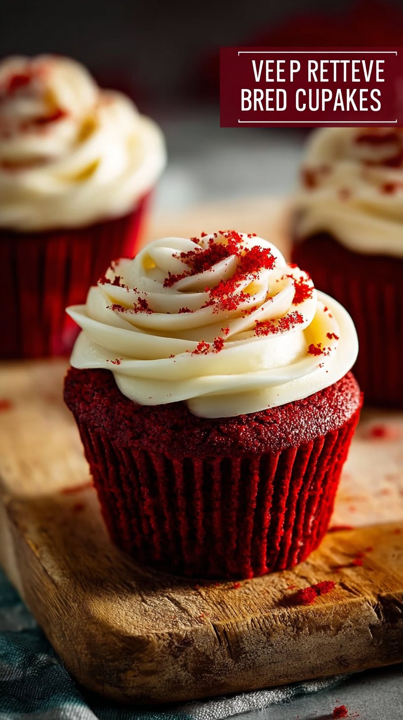 Fluffy Red Velvet Cupcakes with Cream Cheese Frosting