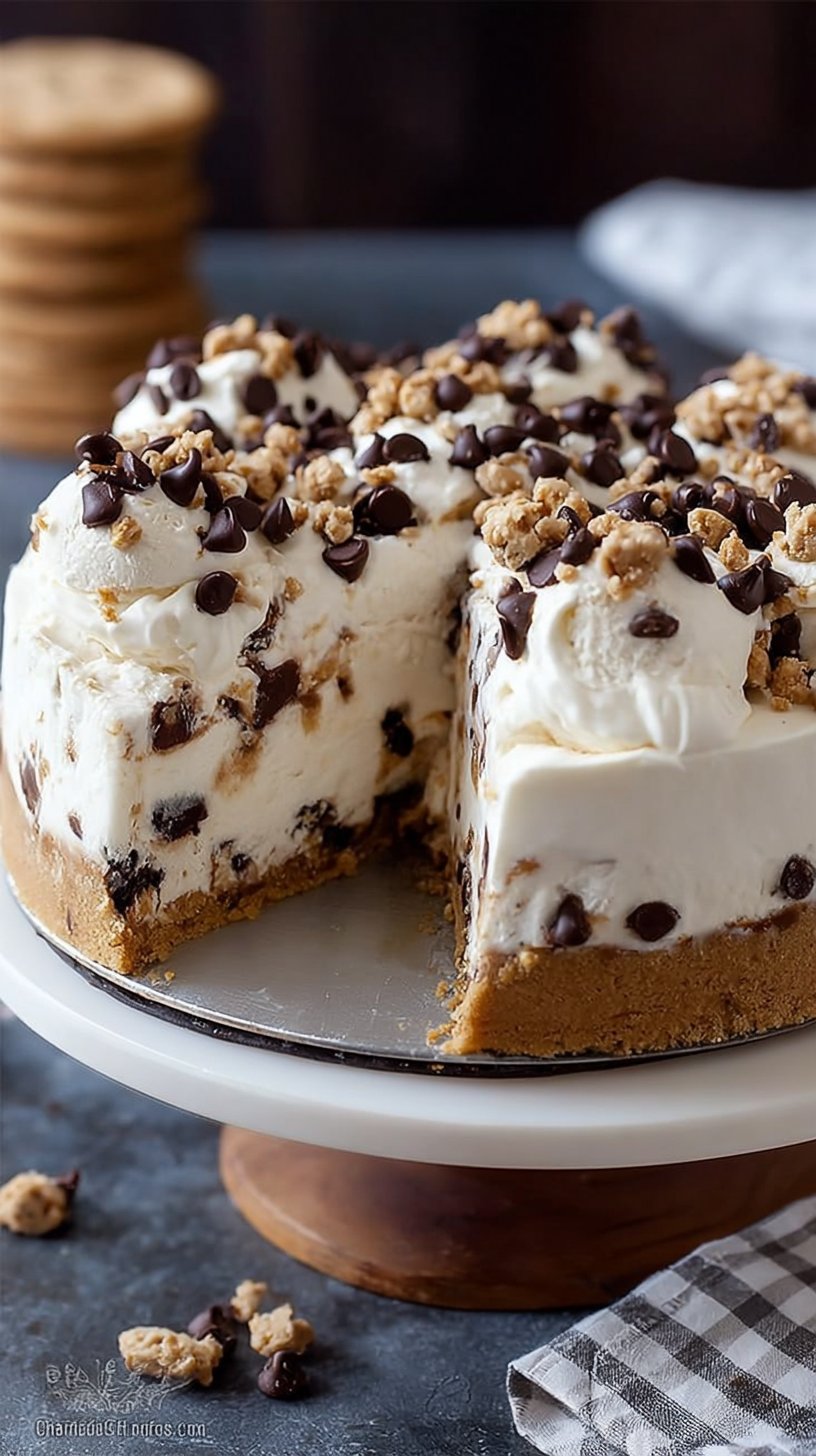 Chocolate Chip Cookie Ice Cream Cake