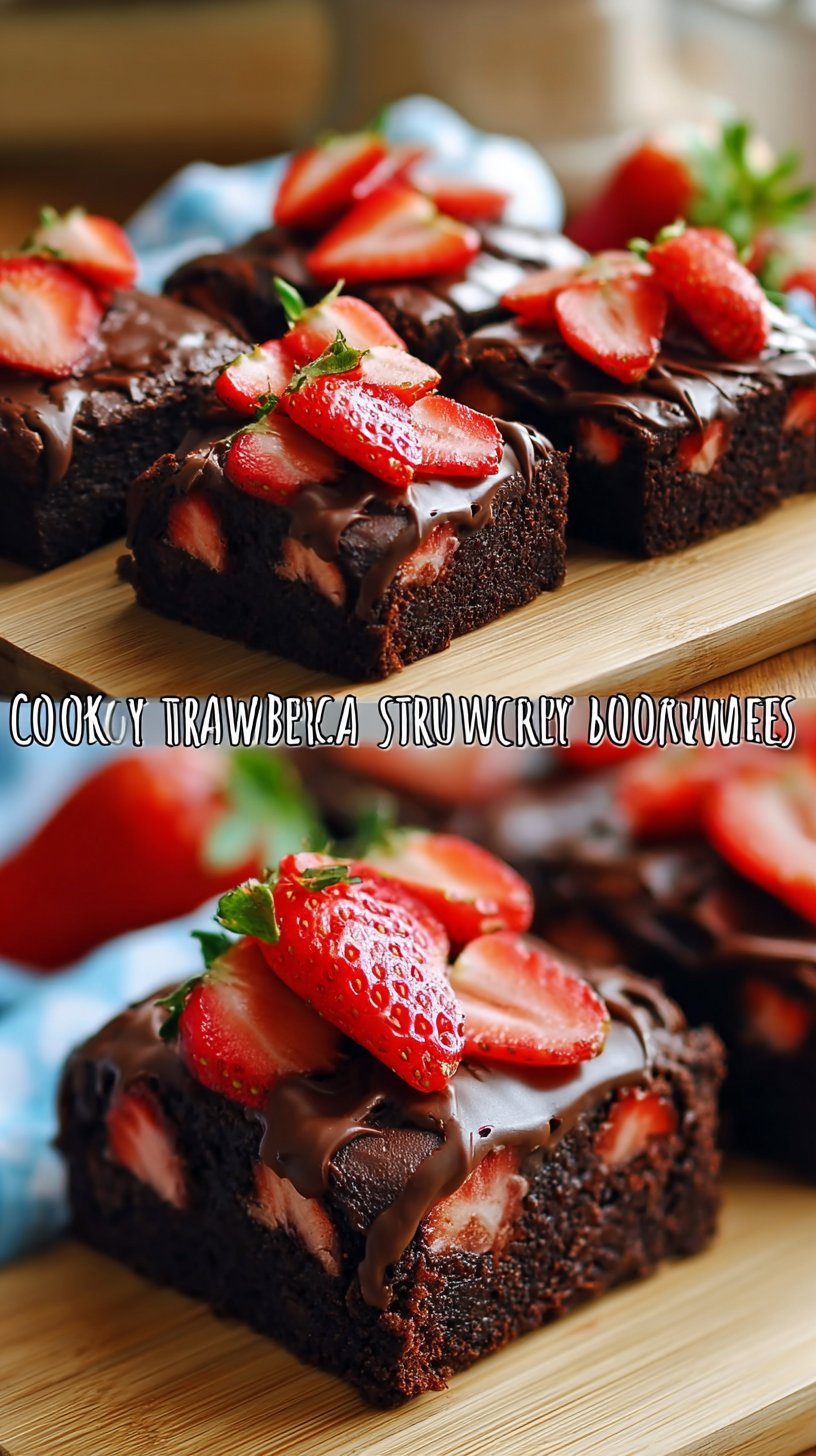 Chocolate Covered Strawberry Brownies