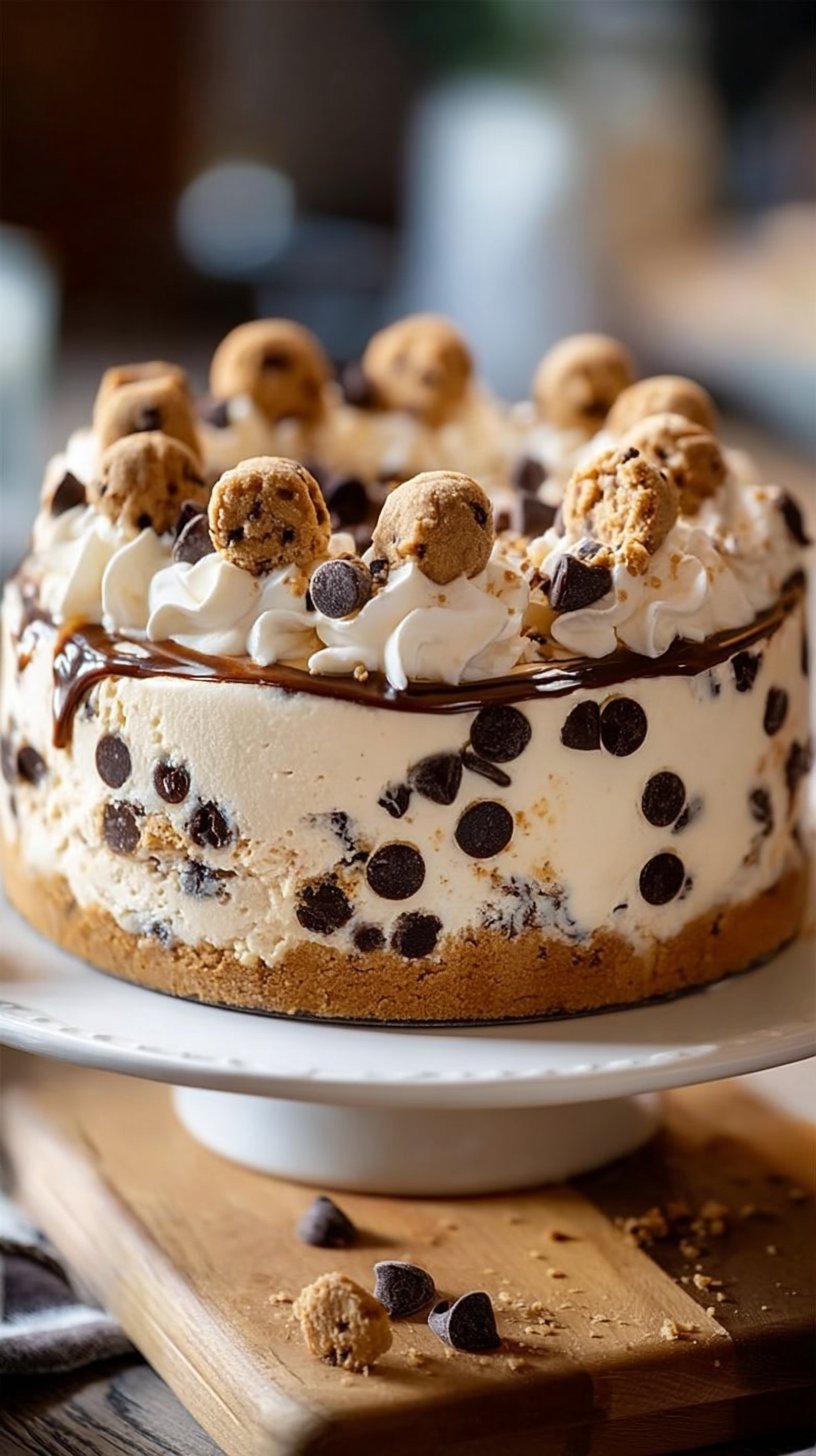 Chocolate Chip Cookie Dough Ice Cream Cake Recipe