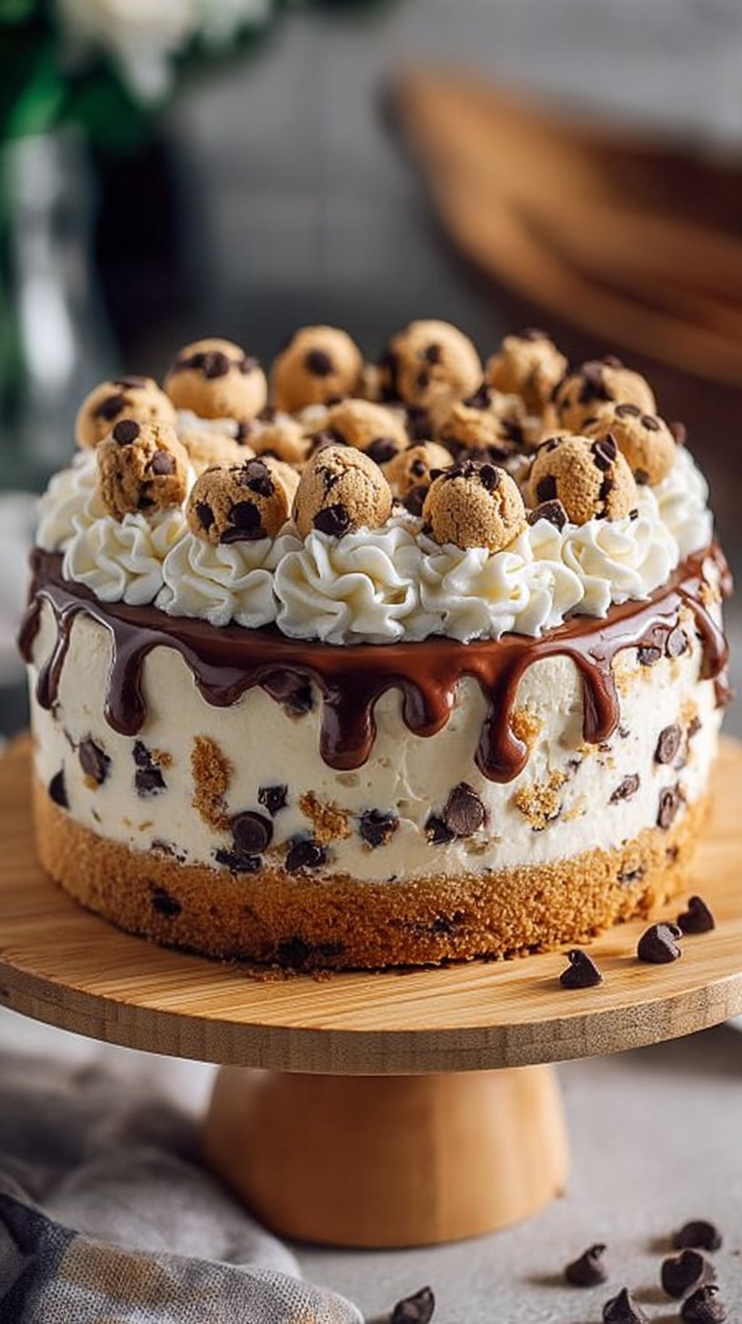 Chocolate Chip Cookie Dough Ice Cream Cake