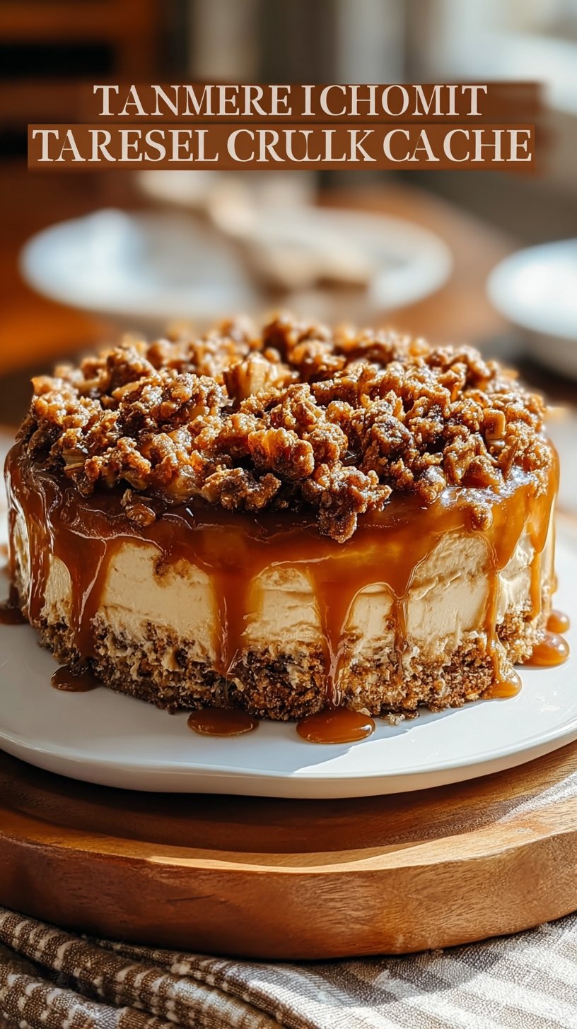 Dreamy Caramel Toffee Crunch Cake
