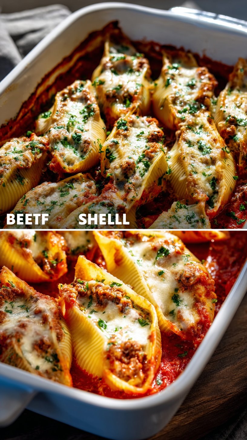 Easy Beef Stuffed Shells – A Cheesy, Family-Friendly Classic