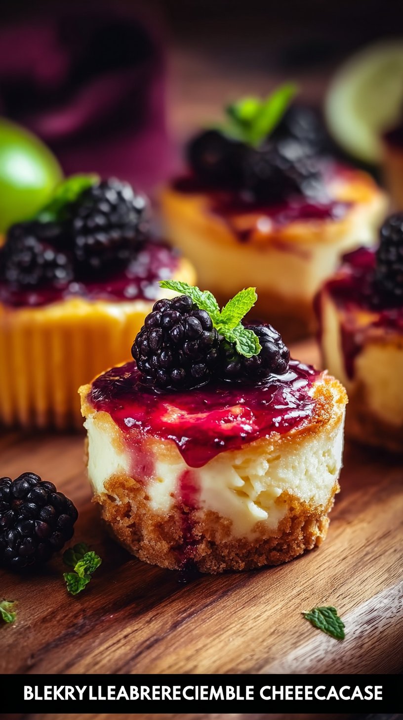 Blackberry Lime Cheesecake Cupcakes
