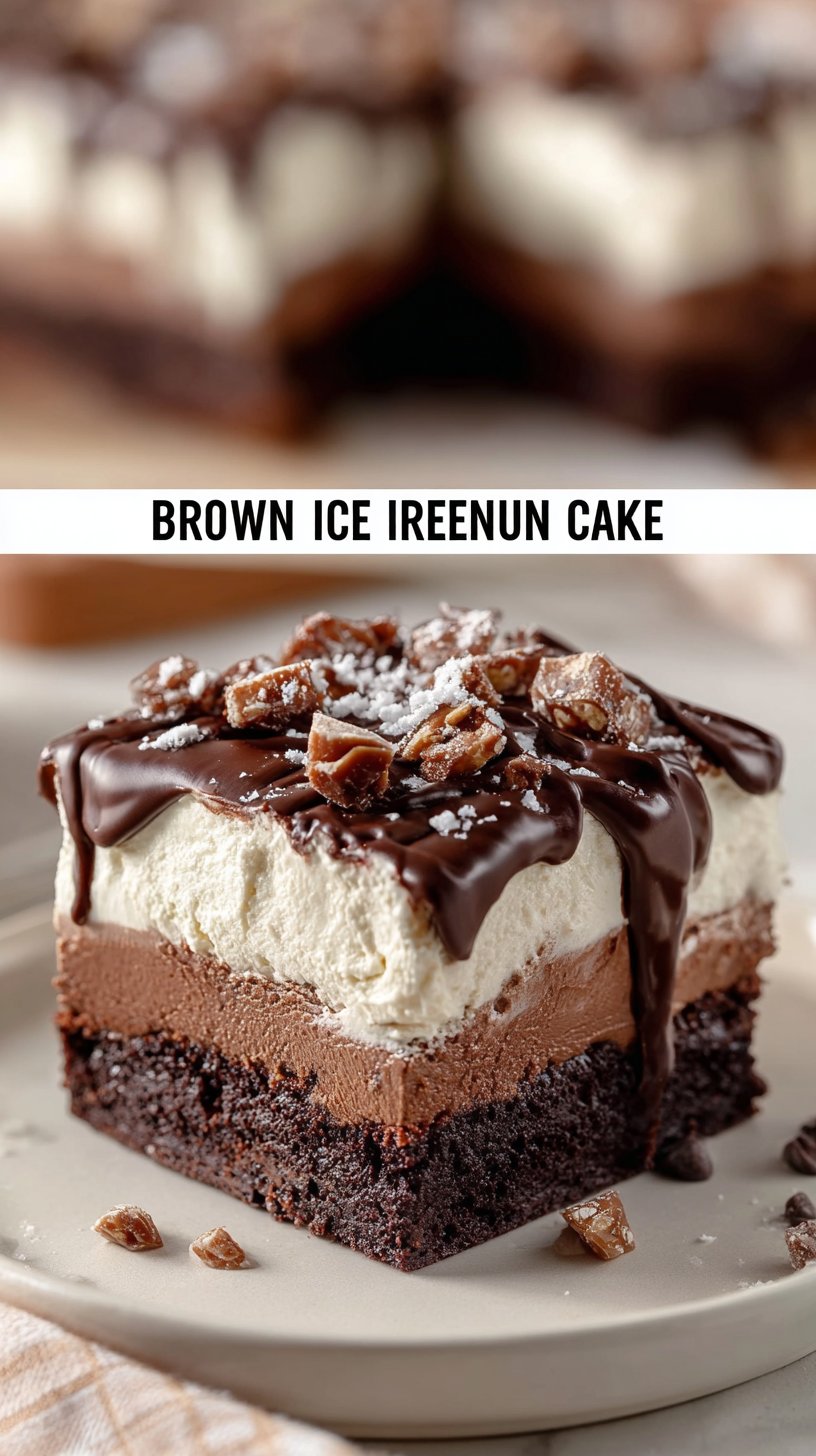 Frozen Brownie Ice Cream Cake