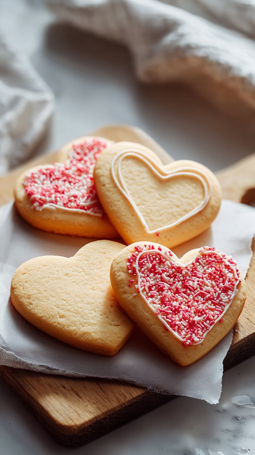 Heart-Shaped Valentine's Day Sugar Cookies