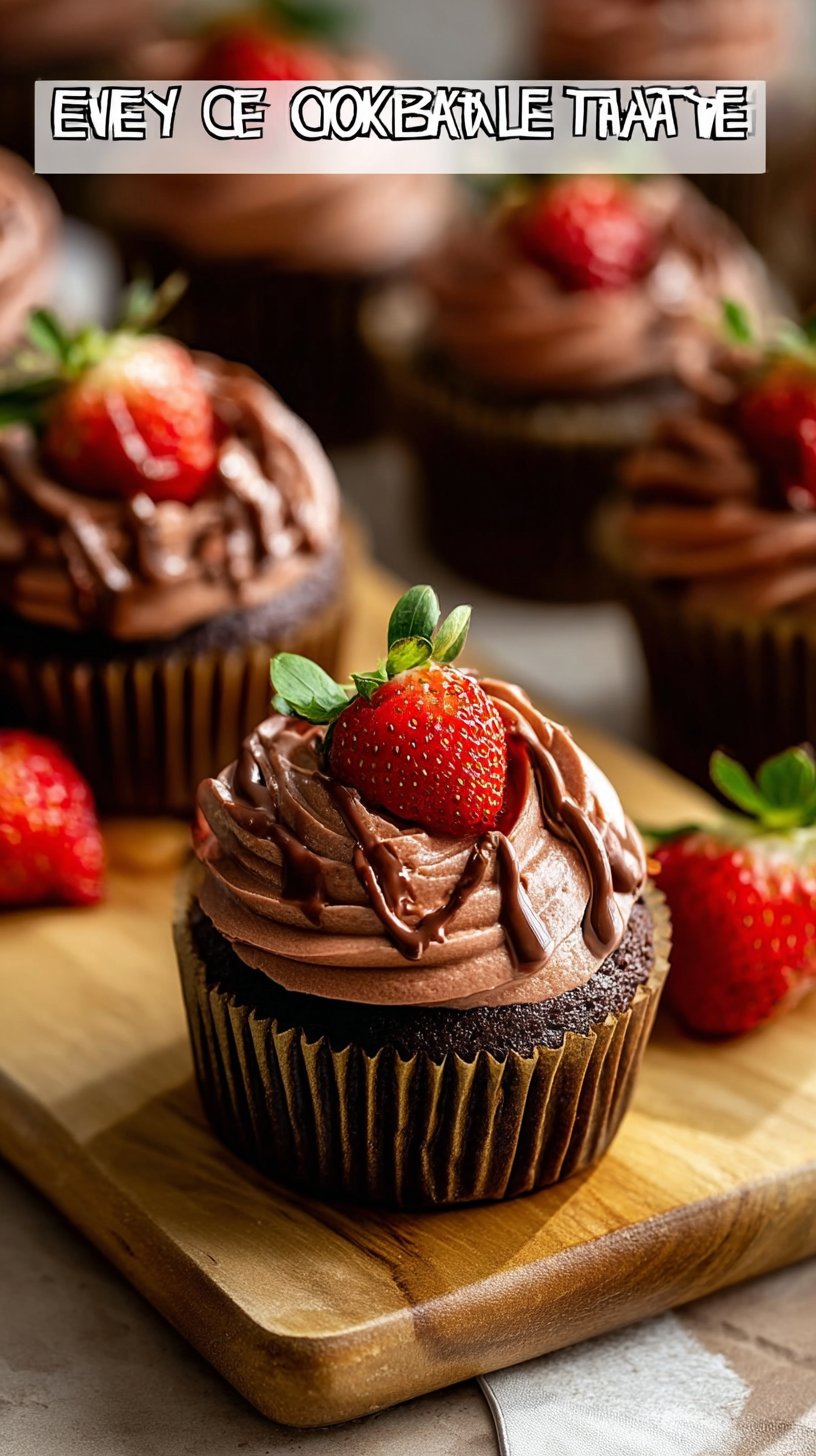 Chocolate Covered Strawberry Cupcakes Recipe