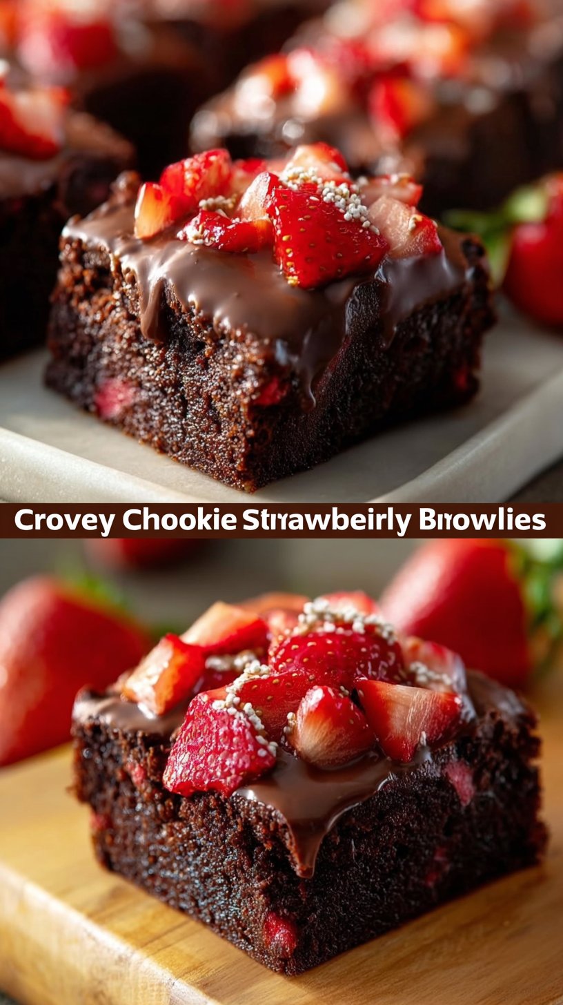 Chocolate Covered Strawberry Brownies