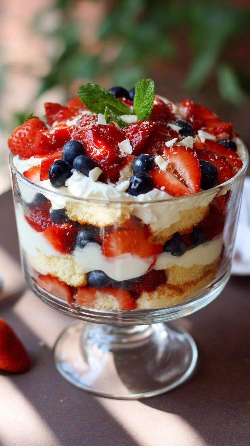 Strawberry Blueberry Trifle