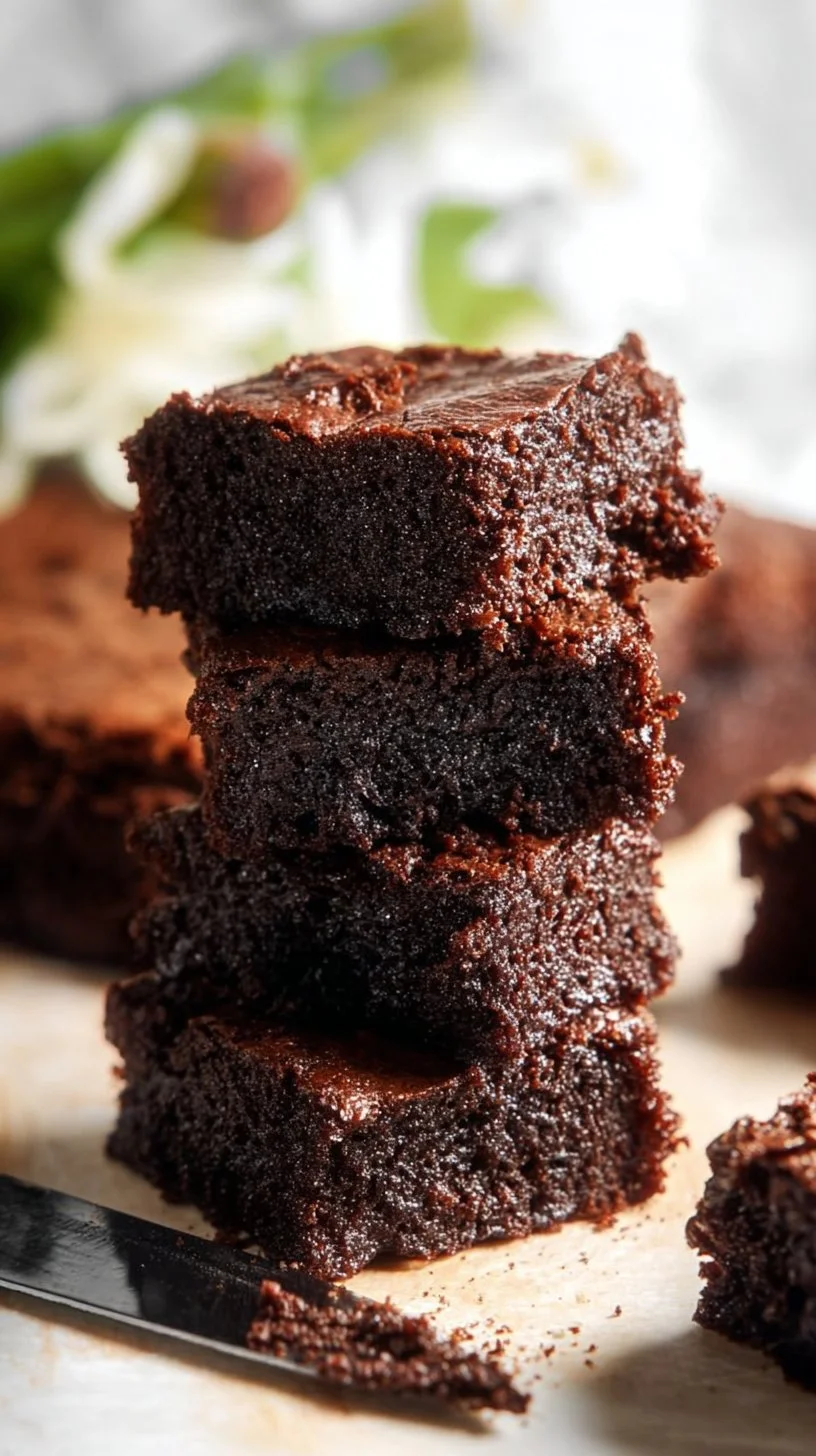Delicious homemade banana brownies with chocolate and ripe bananas