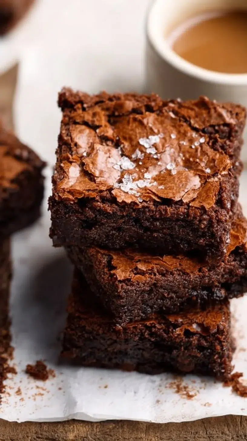 Delicious homemade brownies with chocolate frosting