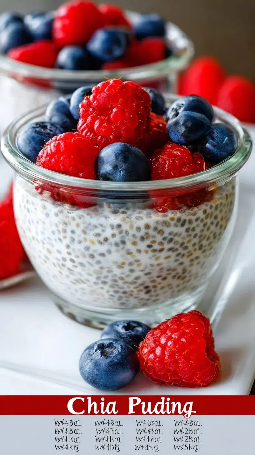 Delicious chia seed pudding served in a bowl with fresh fruits