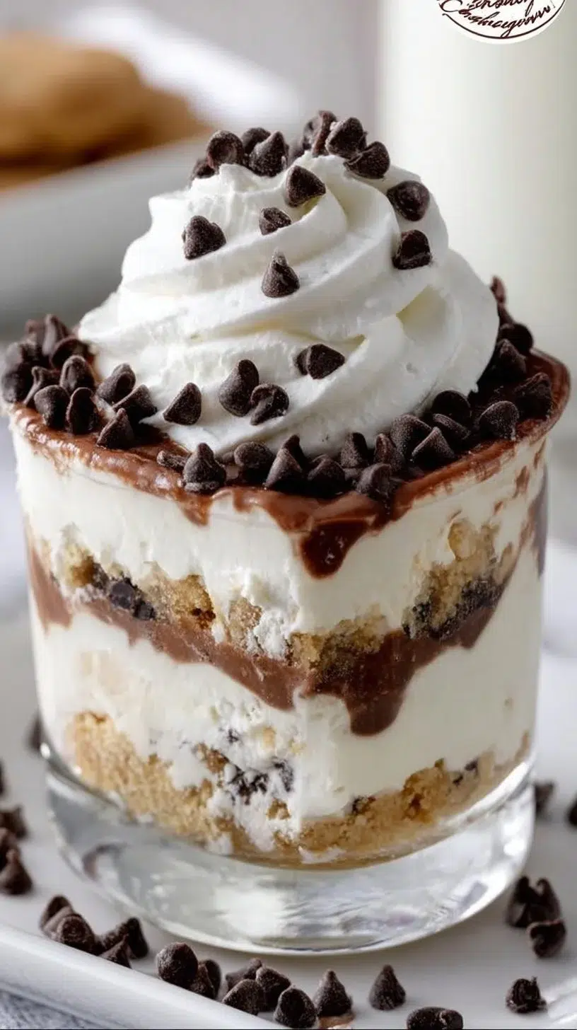 Freshly baked chocolate chip cookies displayed on a cooling rack