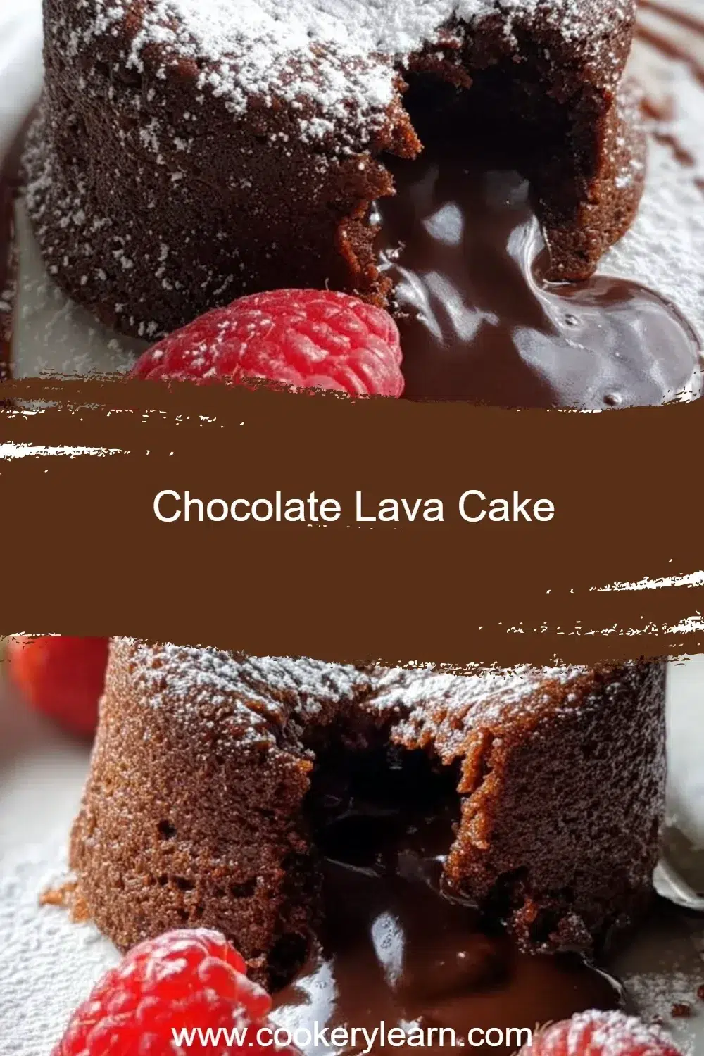 Delicious chocolate lava cake with a gooey molten center served on a plate