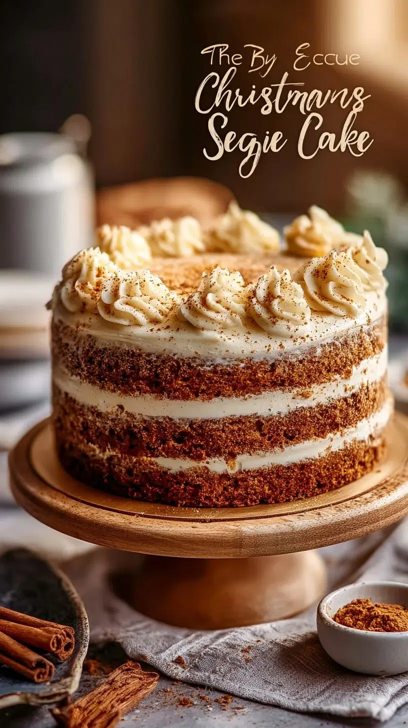 Christmas Spice Cake with Eggnog Buttercream