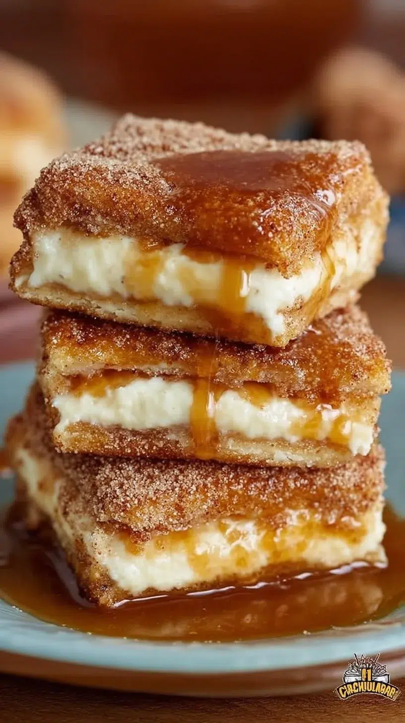 Delicious Churro Cheesecake topped with cinnamon and sugar.