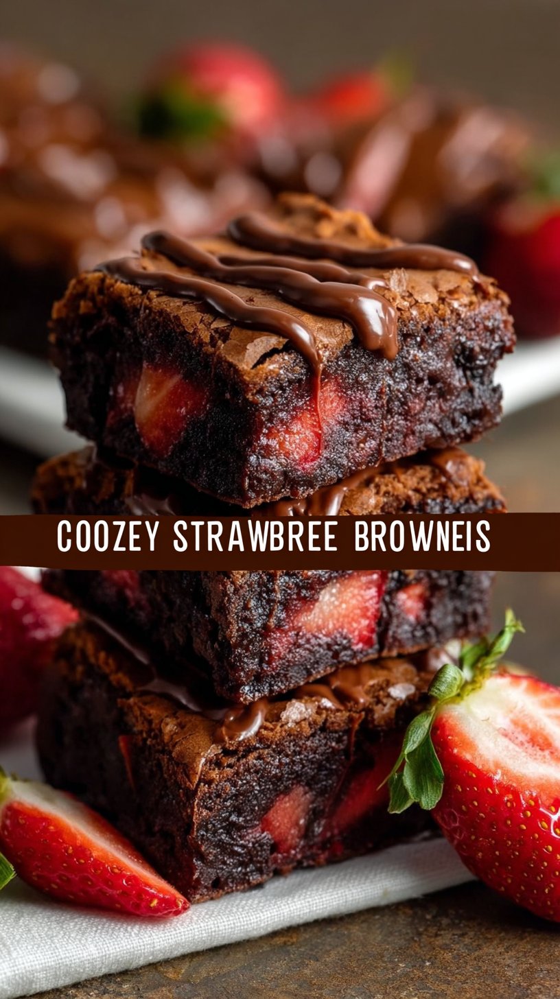 Chocolate Covered Strawberry Brownies