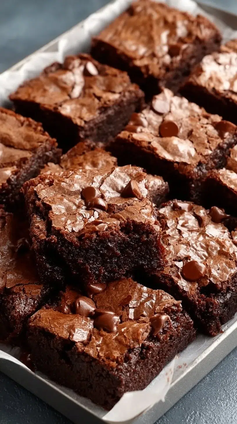 Delicious fudgy chocolate brownies on a plate, perfect for dessert