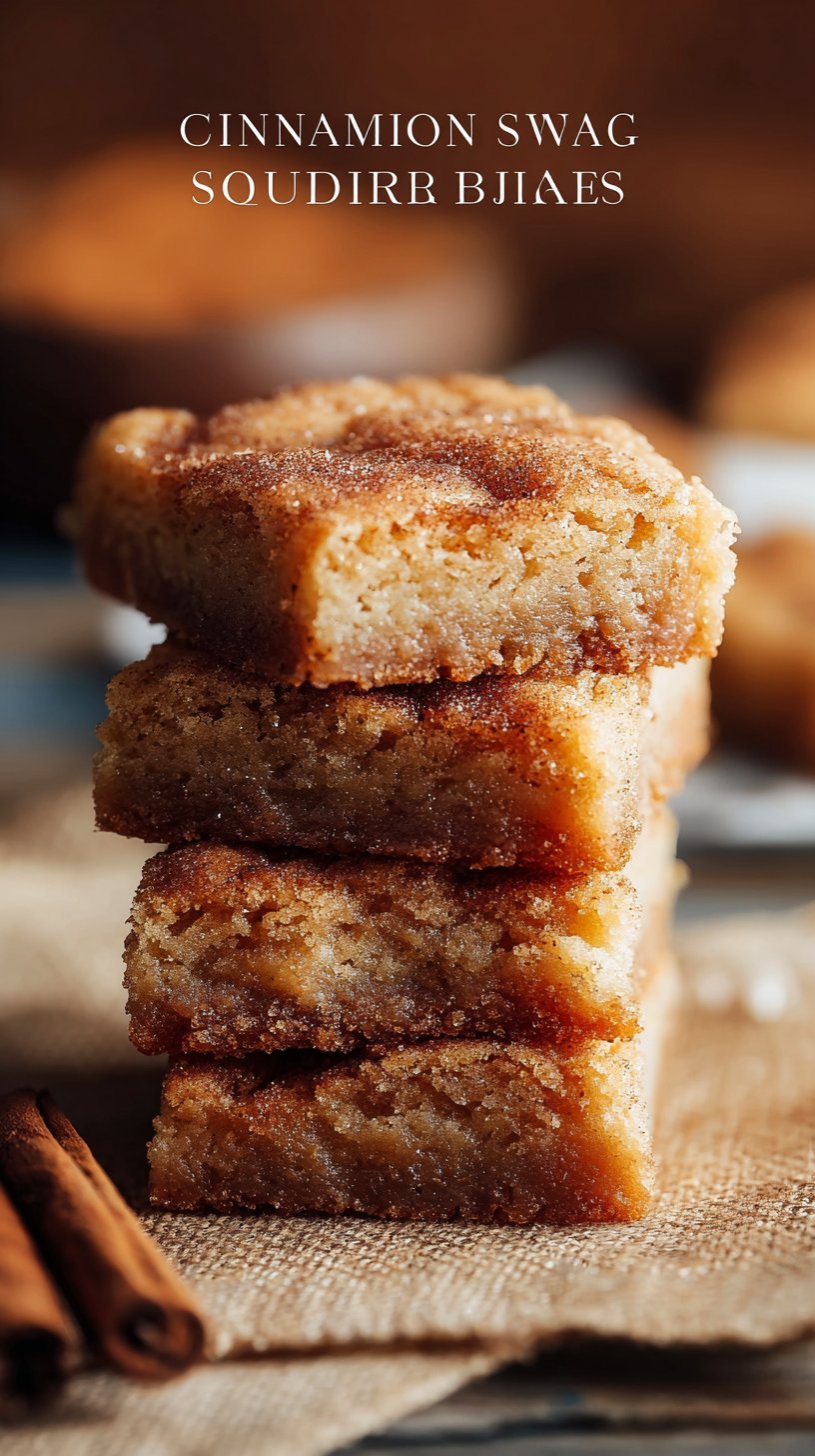 Cinnamon Sugar Blondies