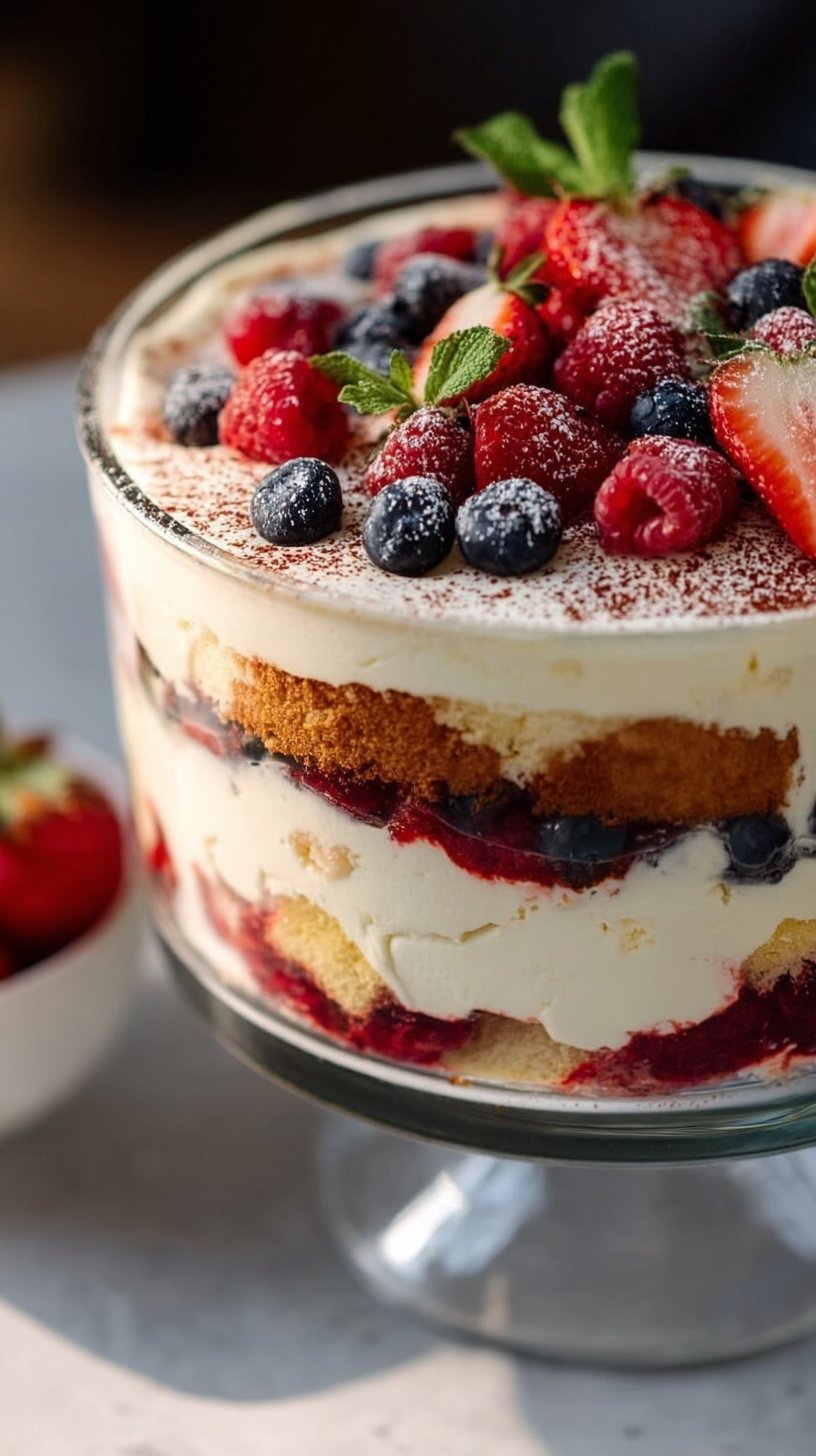 Berry Tiramisu Trifle Recipe