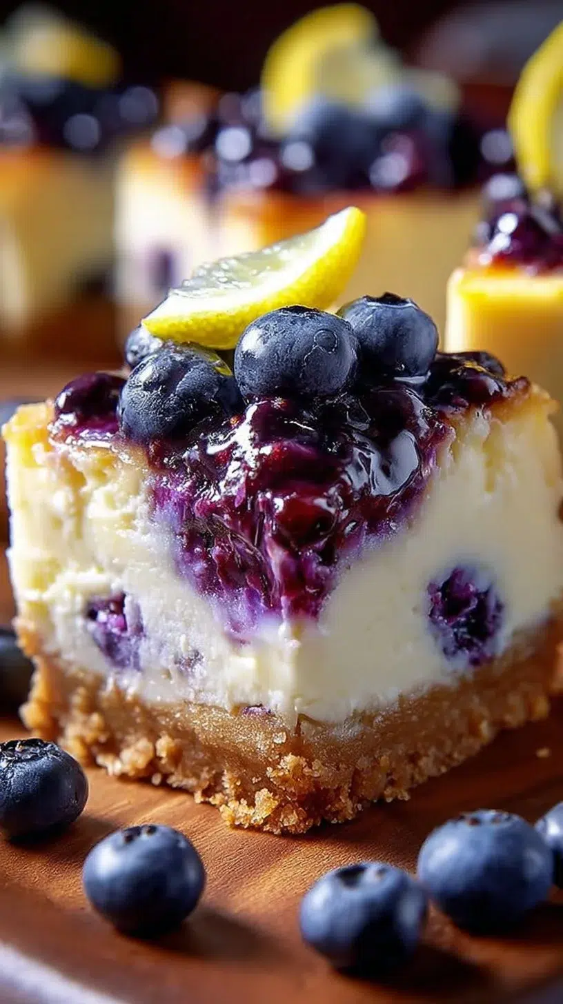 Lemon Blueberry Cheesecake Bars