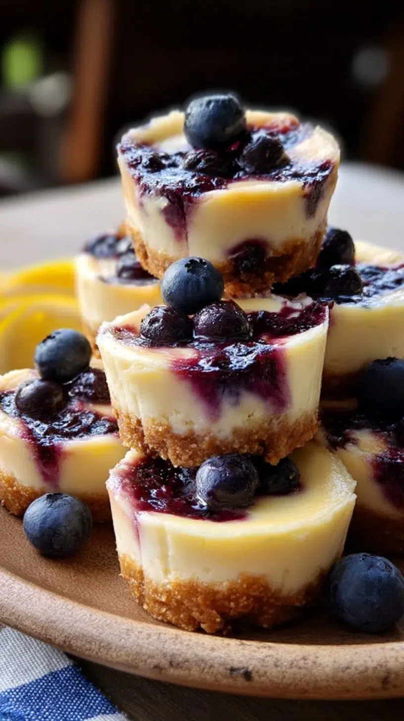 Lemon Blueberry Cheesecake Bites
